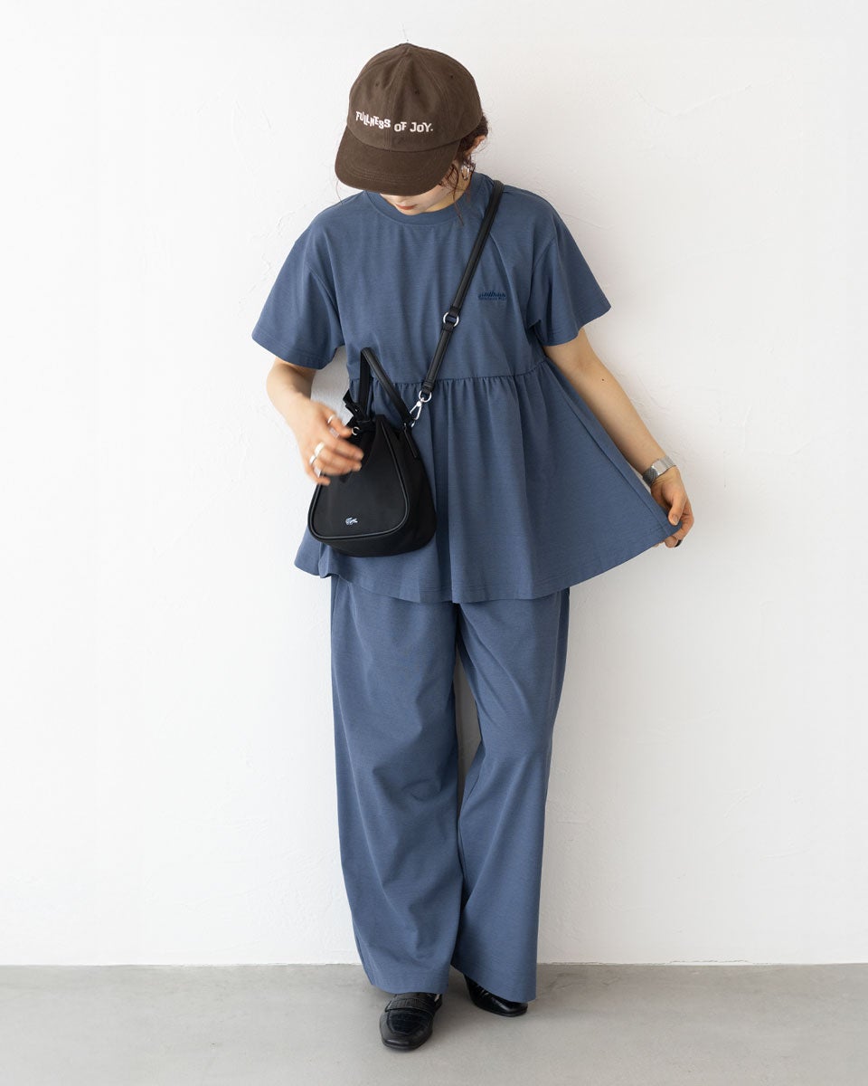 サウザンドマイル セットアップ ギャザーヘム Tシャツ＆ワイドパンツ