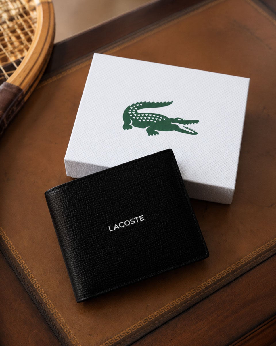 ラコステ オシアン グレインレザー 2つ折り ウォレット LACOSTE