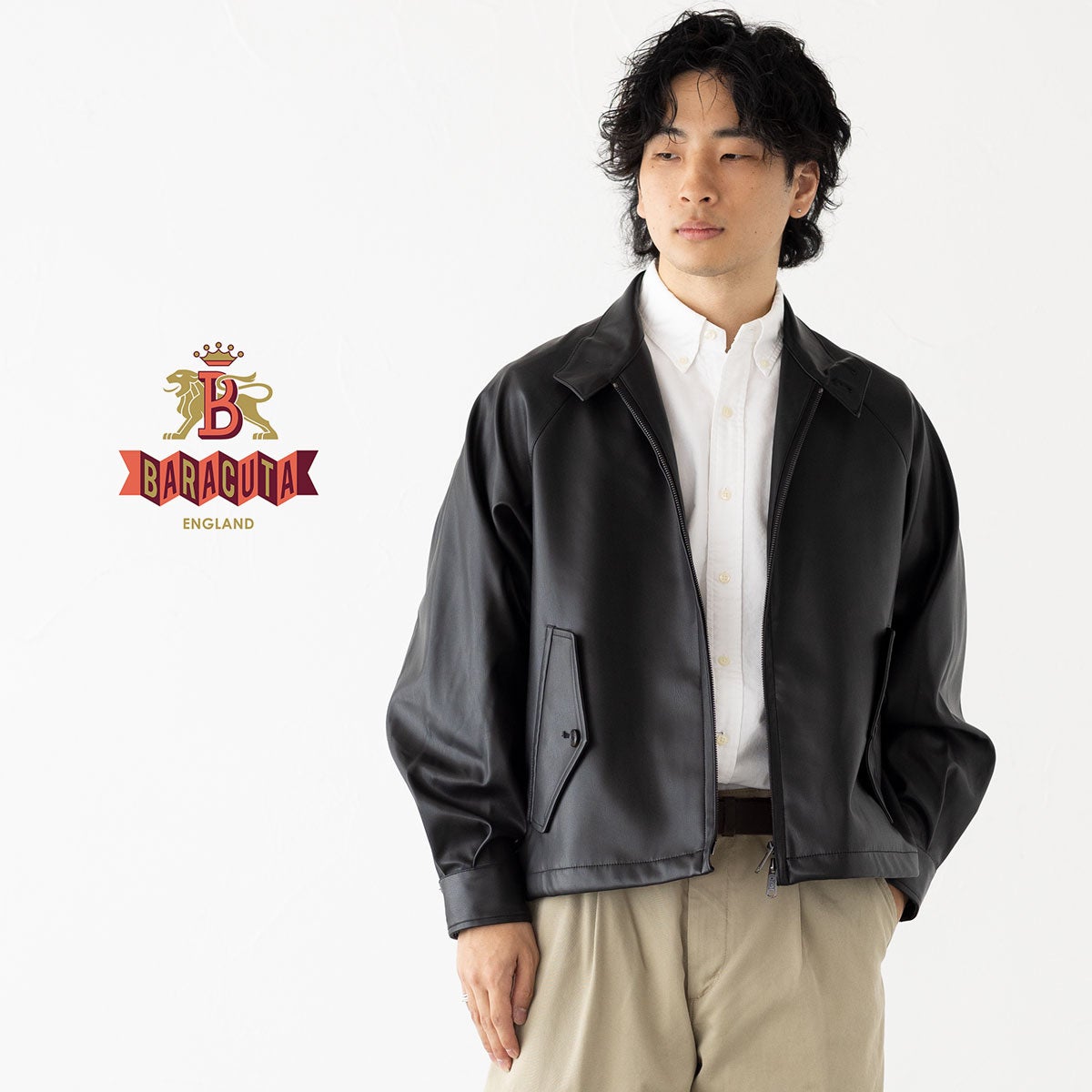 バラクータ G4 ボックス ジャケット エコレザー BARACUTA BOX JACKET