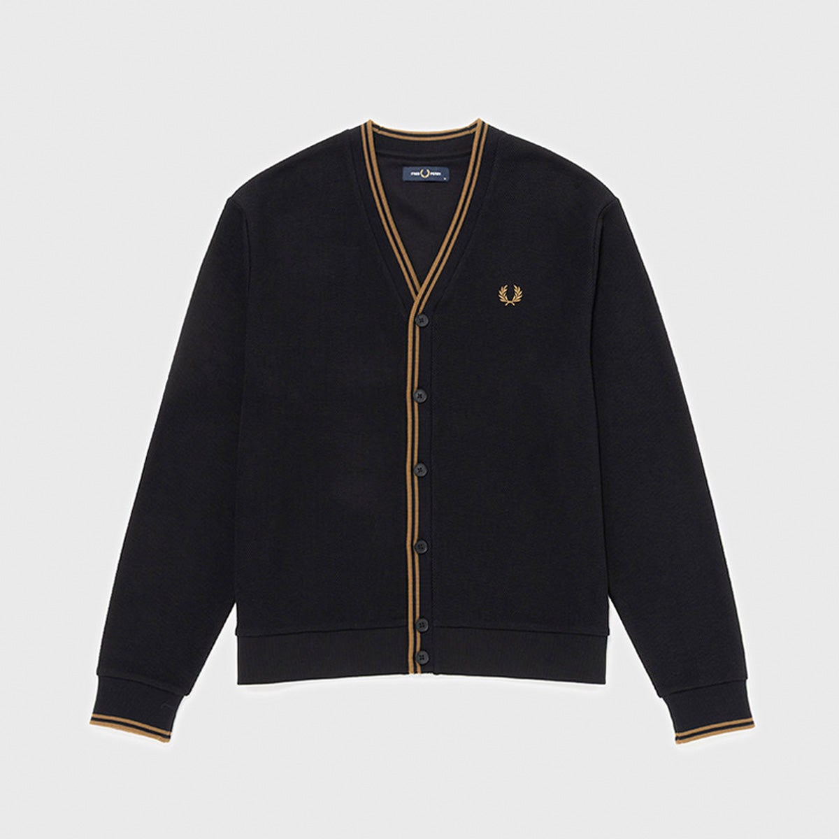 フレッドペリー ティップド ピケ カーディガン FRED PERRY M3449