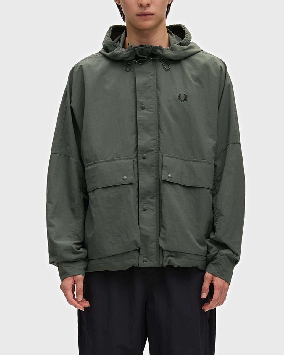 フレッドペリー クロップド リップストップ パーカー FRED PERRY J2323