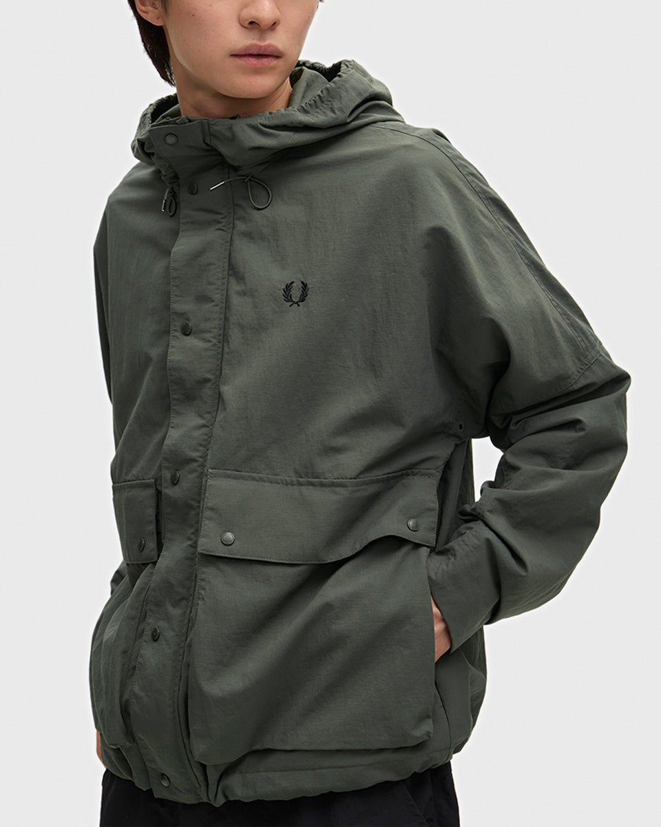 フレッドペリー クロップド リップストップ パーカー FRED PERRY J2323