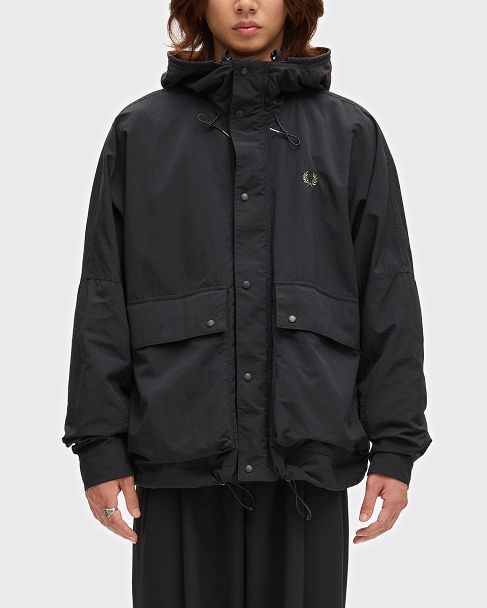 フレッドペリー クロップド リップストップ パーカー FRED PERRY J2323