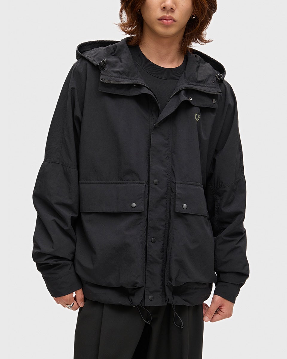 フレッドペリー クロップド リップストップ パーカー FRED PERRY J2323