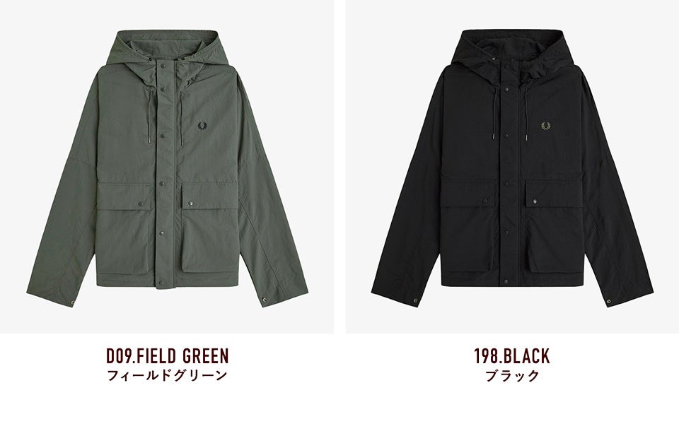 フレッドペリー クロップド リップストップ パーカー FRED PERRY J2323